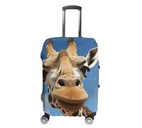 DJUETRUI Housse de bagage avec motif girafe - Élastique - Anti-rayures - Lavable et anti-poussière - Convient aux bagages de 45,7 à 81,3 cm, Girafe amusante., S