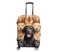 DJUETRUI Housse de bagage avec motif labrador retriever, housse élastique anti-rayures pour valises de voyage, lavable et résistante à la poussière, convient aux bagages de 45,7 à 81,3 cm, Chiens
