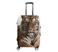 DJUETRUI Housse de bagage Big Tiger élastique anti-rayures pour valises de voyage, housse de protection lavable et résistante à la poussière, convient aux bagages de 45,7 à 81,3 cm, Big Tiger, M