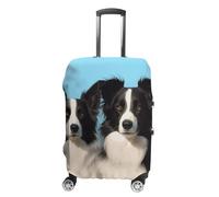 DJUETRUI Housse de bagage Border Collie élastique anti-rayures pour valise de voyage lavable anti-poussière pour bagages de 45,7 à 81,3 cm, Border Collie., XL