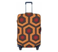 DJUETRUI Housse de bagage brillante et élastique anti-rayures pour valises de voyage, lavable et résistante à la poussière, convient aux bagages de 45,7 à 81,3 cm, Noir , S