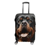 DJUETRUI Housse de bagage Cool Rottweiler Dog Art élastique anti-rayures Housse de protection lavable anti-poussière pour bagages de 45,7 à 81,3 cm, Cool Rottweiler Dog Art, S