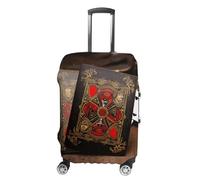 DJUETRUI Housse de bagage de voyage, housse de valise lavable avec cartes à jouer, housse de protection pour valise de 48,3 à 81,3 cm, Cartes à jouer, L