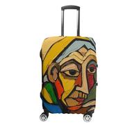 DJUETRUI Housse de bagage de voyage, housse de valise lavable pour vieille femme, lecture tendance, housse de protection pour valise de 48,3 à 81,3 cm, Lecture de vieille femme, XL