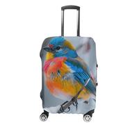 DJUETRUI Housse de bagage de voyage lavable - Housse de protection colorée pour valise de 48,3 à 81,3 cm, Un oiseau coloré, S