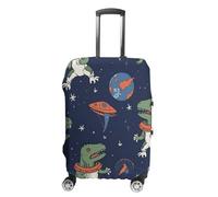 DJUETRUI Housse de bagage drôle astronaute dinosaure fusée housse élastique anti-rayures housse de valise de voyage protecteur lavable anti-poussière housses de bagages pour bagages de 45,7 à 81,3 cm,