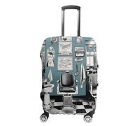 DJUETRUI Housse de bagage élastique anti-rayures lavable et anti-poussière pour bagages de 45,7 à 81,3 cm, Barber Shop., XL