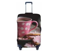 DJUETRUI Housse de bagage élastique en verre de lait chaud - Anti-rayures - Lavable et anti-poussière - Convient aux bagages de 45,7 à 81,3 cm, Noir , x-large
