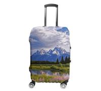 DJUETRUI Housse de bagage élastique pour valise de voyage Grand Teton National Park - Anti-rayures - Lavable et anti-poussière - Convient aux bagages de 45,7 à 81,3 cm, Parc national du Grand Teton.,