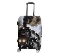 DJUETRUI Housse de bagage en forme de train à vapeur, élastique, anti-rayures, housse de protection lavable et résistante à la poussière, convient aux bagages de 45,7 à 81,3 cm, Train à vapeur., XL