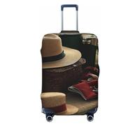 DJUETRUI Housse de bagage en paille élastique anti-rayures lavable et anti-poussière pour bagages de 45,7 à 81,3 cm, noir, taille S, Noir , S