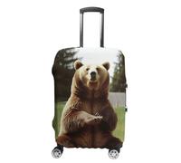 DJUETRUI Housse de bagage Hi Bear assise sur la pelouse élastique anti-rayures housse de valise de voyage housse de protection lavable anti-poussière pour bagages de 45,7 à 81,3 cm, Hi Bear Sit on the