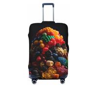 DJUETRUI Housse de bagage - Housse de bagage élastique - Anti-rayures - Lavable et anti-poussière - Convient aux bagages de 45,7 à 81,3 cm, Noir , S