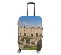 DJUETRUI Housse de bagage Israël à la tour de David - Housse élastique anti-rayures - Lavable et anti-poussière - Convient aux bagages de 45,7 à 81,3 cm, Israël à la tour de David, M
