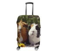 DJUETRUI Housse de bagage motif cochons d'Inde, housse de valise, élastique, anti-rayures, lavable, résistante à la poussière, convient aux bagages de 45,7 à 81,3 cm, Cochons d'Inde drôles, M