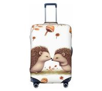 DJUETRUI Housse de bagage Nature Lovely Hérisson Amoureux Housse de Valise Élastique Anti-Rayures Protection de Valise de Voyage Lavable Anti-poussière Housse de Bagages Convient aux Bagages de 45,7 à