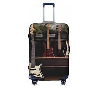DJUETRUI Housse de bagage pour guitare, basse, instruments de musique - Housse de valise élastique anti-rayures - Lavable et anti-poussière - Convient aux bagages de 45,7 à 81,3 cm, Noir , S