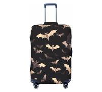 DJUETRUI Housse de bagage pour Halloween, chauve-souris volante, élastique, anti-rayures, protection de valise, lavable et résistante à la poussière, convient aux bagages de 45,7 à 81,3 cm, Noir , S