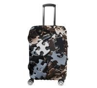 DJUETRUI Housse de bagage - Un tas de pièces de puzzle - Housse de valise élastique anti-rayures - Protection lavable et anti-poussière - Convient aux bagages de 45,7 à 81,3 cm, Un tas de pièces de