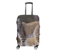 DJUETRUI Housse de bagage Wild Bobcat élastique anti-rayures pour valise de voyage lavable et anti-poussière pour bagages de 45,7 à 81,3 cm, Wild Bobcat, L