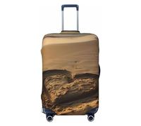 DJUETRUI Housse de protection élastique et lavable en forme de cœurs dessinés sur la plage pour bagages de 45,7 à 81,3 cm, Noir , S