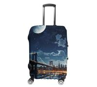 DJUETRUI Moon Light New York City Housse de protection élastique lavable pour bagages de 48,3 à 81,3 cm, Style :, M