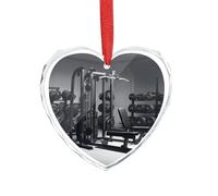 DJUETRUI Pendentif en forme de cœur en cristal transparent pour décoration de maison, fenêtre, voiture, fête de mariage, décoration en forme d'amour
