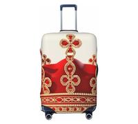 DJUETRUI Red Crown Housse de protection élastique et lavable pour bagages de 45,7 à 81,3 cm, Noir , S