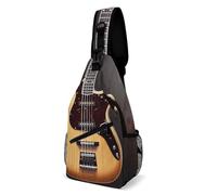 DJUETRUI Sac à bandoulière pour homme et femme - Sac à dos à bandoulière pour guitare - Instrument de musique - Sac banane pour voyage, guitare - 38 x 20 cm - Instrument de musique - 38 x 20 cm,