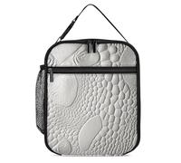 DJUETRUI Sac à déjeuner isotherme réutilisable pour femme, petite boîte à déjeuner pour homme, style cuir avec photos
