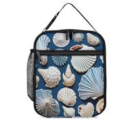 DJUETRUI Sac à déjeuner isotherme réutilisable pour femme, petite boîte à déjeuner pour homme, texture coquillage