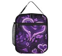 DJUETRUI Sac à déjeuner isotherme réutilisable pour femme - Petite boîte à déjeuner pour homme - Violet