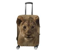 DJUETRUI The Waiting Lion Cub Housse de bagage élastique anti-rayures Housse de protection lavable anti-poussière pour bagages de 45,7 à 81,3 cm, Le lionceau qui attend, XL