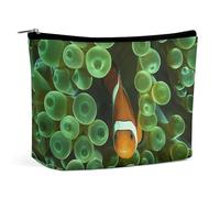 DJUETRUI Trousse de maquillage de voyage pour femme - Grand organisateur de maquillage caché dans une trousse de toilette anémone, pochette à fermeture éclair, caché dans l'anémone, taille unique, sac