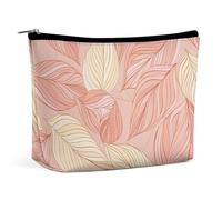 DJUETRUI Trousse de maquillage de voyage pour femme - Grand organisateur de maquillage de couleur unie - Trousse de toilette à fermeture éclair - Taille unique - Sac à maquillage portable, ligne de