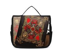 DJUETRUI Trousse de maquillage de voyage pour femme - Grand organisateur de maquillage pour cartes à jouer - Trousse de toilette avec fermeture éclair - Cartes à jouer - 22,5 x 18,5 cm - Trousse de