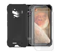 DJUNJUN Coque pour Doogee S89 Pro (6.30") + (3 Pièces) Film Trempé, Coque en Silicone Souple, Coque en TPU, Antidérapante et Résistante aux Chocs-Noir