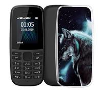 DJUNJUN pour Nokia 105 2019 (1.77") Coque de Téléphone, Coque de Téléphone en Silicone Transparent, Coque de Téléphone Antidérapante, Étui de Protection en Silicone-WMA16