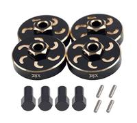 DJX Lot de 4 poids de roue RC en laiton 48 g pour Axial SCX24 C10 Jeep Lexus Bronco Etc 1/24 RC Crawler Car Upgrades Accessoires