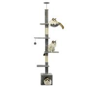 DJXIK Arbre à chat debout avec hauteur réglable, cadre d'escalade pour chat, centre d'activités avec appartement confortable et hamac, plate-forme et balle suspendue pour chats d'intérieur, B