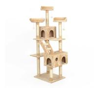 DJXIK Grand arbre à chat de 173 cm, tour à chat, cadre d'escalade multi-niveaux avec 10 griffoirs, perchoirs, niches et hamacs, parfait pour les grands et petits chats jouent et se détendent