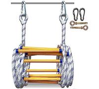 DJXLMN Échelle d'urgence avec crochets de sécurité antidérapants, ignifuge, facile à déployer et à ranger pour la sécurité extérieure