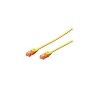 DK-1612-005/Y RJ45 Câble réseau, câble patch CAT 6 U/UTP 0.50 m jaune torsadé par paire