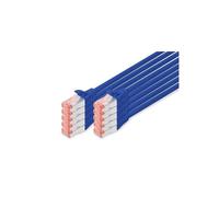 [DK-1644-0025-B-10] DIGITUS Pack de 10 câbles de liaison CAT 6 S/FTP 25 cm Bleu
