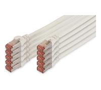 Digitus Câble réseau CAT6 S/FTP – Cu LSZH AWG27/7 – 0,25 m 10 pièces Blanc
