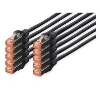 [DK-1644-010-BL-10] DIGITUS Pack de 10 Câbles de Liaison CAT 6 S/FTP Noir