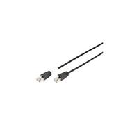 DIGITUS Câble LAN Cat 6-2m - Câble réseau extérieur - S/FTP blindé - PoE+ & RJ45 - Compatible Cat 6A - Noir