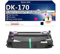 DK-170 Unité de Tambour Compatible pour Kyocera ECOSYS M2035dn M2535dn P2135d P2135dn FS-1035MFP FS-1135MFP Imprimantes, Haute Capacité 200000 Pages, Impression Haute Définition,Black-1 Pack