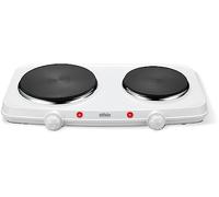 DK 2018 Double plaque de cuisson 1500 + 750 W, plaque de cuisson 18 + 15 cm, vernis résistant à la chaleur, pour cuisine, bureau ou camping