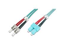 [DK-2512-02/3] Digitus Câble Fibre Optique Duplex 50/125 OM3 ST SC Aqua 2 m